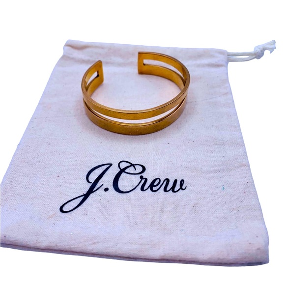 J. Crew Jewelry J Crew Brass Double Cuff Bracelet Poshmark